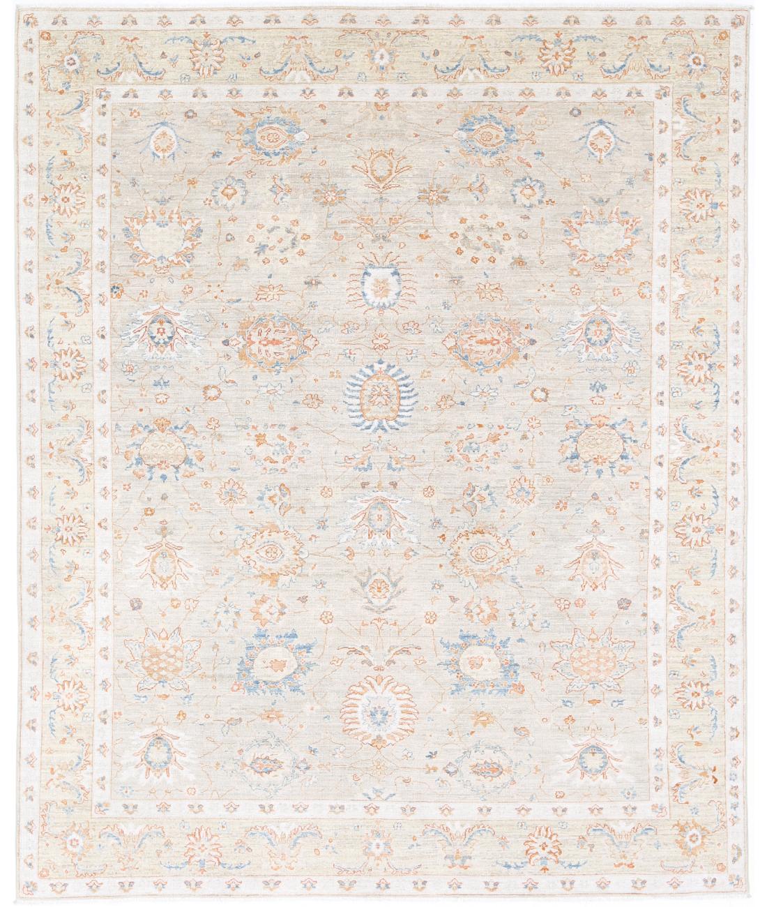 Ziegler 8' 1" X 10' 1" Hand-Knotted Wool Rug 8' 1" X 10' 1" (246 X 307) / Grey / Beige