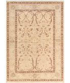 Hand Knotted Ziegler Wool Rug 4' 3" X 5' 10" 4' 3" X 5' 10" (130 X 178) / Brown / Brown