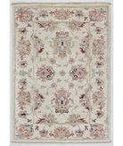 Hand Knotted Ziegler Wool Rug 2' 0" X 2' 10" 2' 0" X 2' 10" (61 X 86) / Ivory / Blue