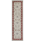 Hand Knotted Ziegler Wool Rug 2' 7" X 9' 8" 2' 7" X 9' 8" (79 X 295) / Ivory / Red