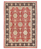 Hand Knotted Ziegler Farhan Wool Rug - 8'10'' x 11'10'' 8' 10" X 11' 10" ( 269 X 361 ) / Red / Charcoal