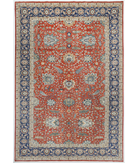 Hand Knotted Ziegler Wool Rug 11' 7" X 16' 11" 11' 7" X 16' 11" (353 X 516) / Red / Blue