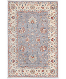 Hand Knotted Ziegler Wool Rug 2' 8" X 4' 0" 2' 8" X 4' 0" (81 X 122) / Grey / Ivory