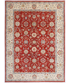 Hand Knotted Ziegler Wool Rug 10' 2" X 13' 8" 10' 2" X 13' 8" (310 X 417) / Red / Ivory