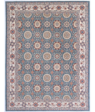 Hand Knotted Ziegler Wool Rug 13' 3" X 17' 2" 13' 3" X 17' 2" (404 X 523) / Blue / Ivory