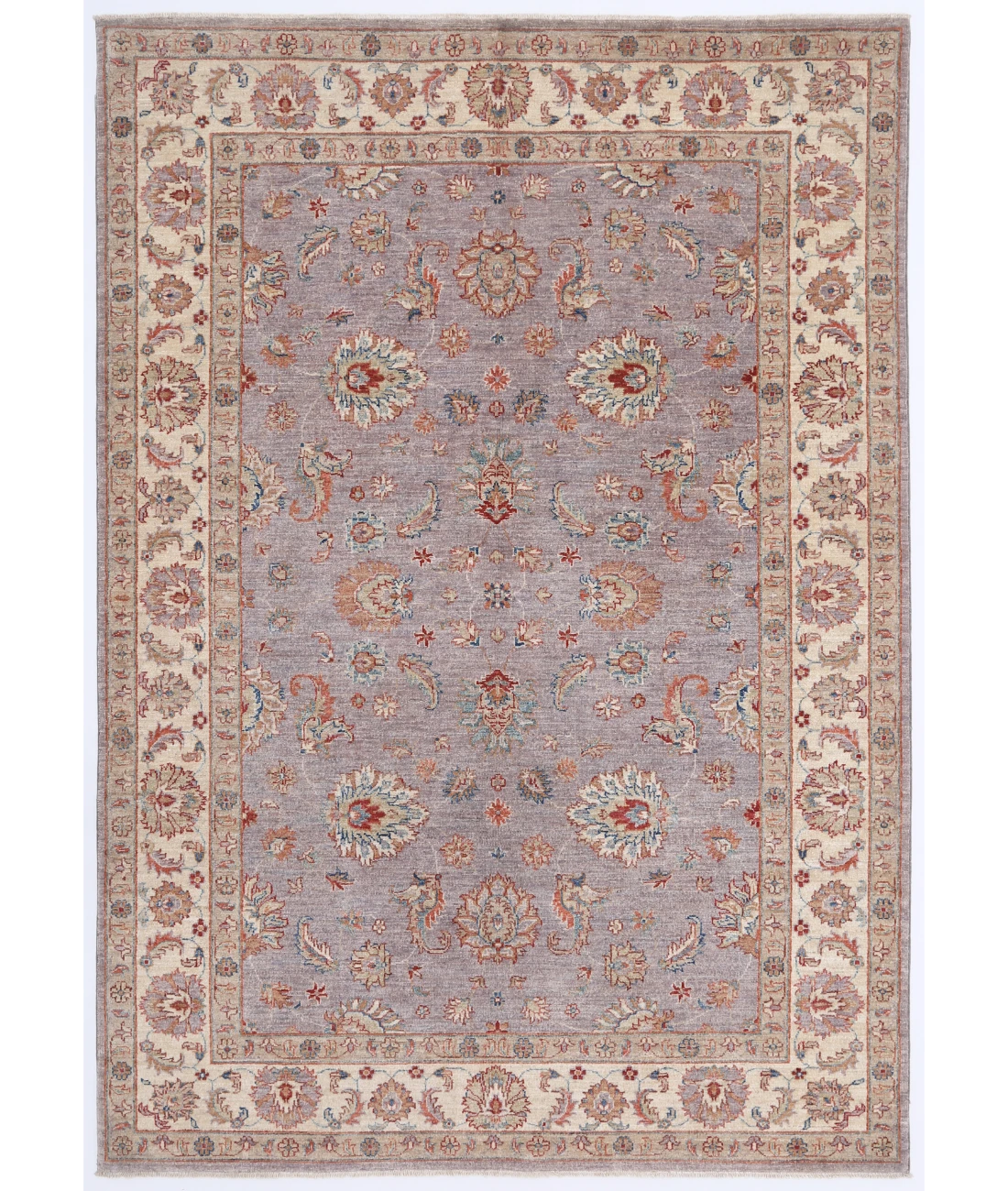 Hand Knotted Ziegler Wool Rug 5' 8" X 8' 0" 5' 8" X 8' 0" (173 X 244) / Taupe / Ivory