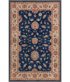 Hand Knotted Ziegler Wool Rug 3' 11" X 6' 3" 3' 11" X 6' 3" (119 X 191) / Blue / Ivory