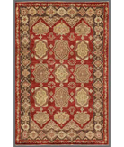 Hand Knotted Ziegler Wool Rug 6' 2" X 9' 4" 6' 2" X 9' 4" (188 X 284) / Red / Ivory