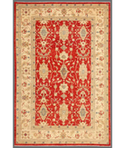 Hand Knotted Ziegler Wool Rug 5' 8" X 8' 6" 5' 8" X 8' 6" (173 X 259) / Red / Ivory