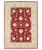 Hand Knotted Ziegler Wool Rug 5' 7" X 7' 10" 5' 7" X 7' 10" (170 X 239) / Red / Ivory