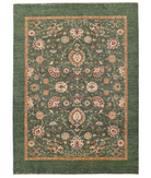 Hand Knotted Ziegler Farhan Wool Rug - 6'8'' x 9'3'' 6' 8" X 9' 3" ( 203 X 282 ) / Green / Gold