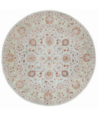 Hand Knotted Ziegler Wool Rug 7' 9" X 7' 11" 7' 9" X 7' 11" (236 X 241) / Silver / Green