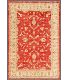 Hand Knotted Ziegler Wool Rug 4' 0" X 6' 0" 4' 0" X 6' 0" (122 X 183) / Red / Ivory