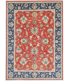 Hand Knotted Ziegler Wool Rug 8' 9" X 12' 3" 8' 9" X 12' 3" (267 X 373) / Red / Blue