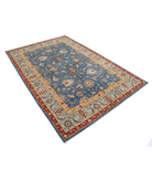 Ziegler 5'7'' X 8'2'' Hand-Knotted Wool Rug 5'7'' x 8'2'' (168 X 245) / Blue / Grey