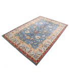 Ziegler 5'7'' X 8'2'' Hand-Knotted Wool Rug 5'7'' x 8'2'' (168 X 245) / Blue / Grey