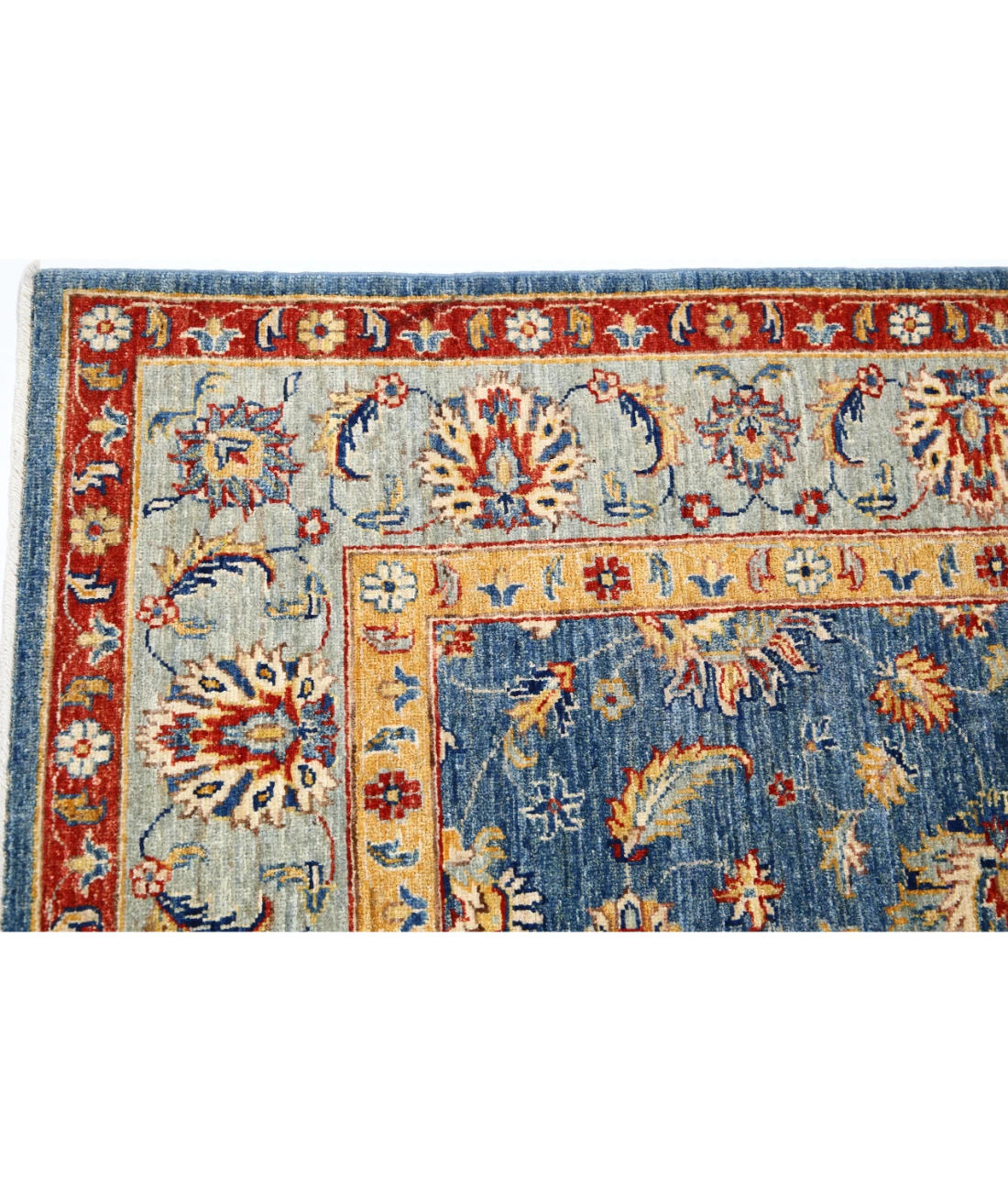 Ziegler 5'7'' X 8'2'' Hand-Knotted Wool Rug 5'7'' x 8'2'' (168 X 245) / Blue / Grey