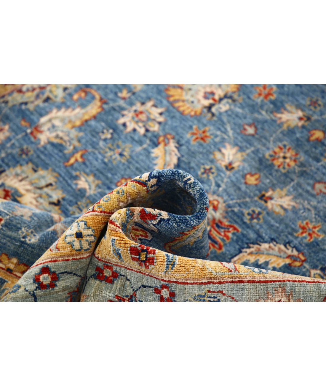 Ziegler 5'7'' X 8'2'' Hand-Knotted Wool Rug 5'7'' x 8'2'' (168 X 245) / Blue / Grey