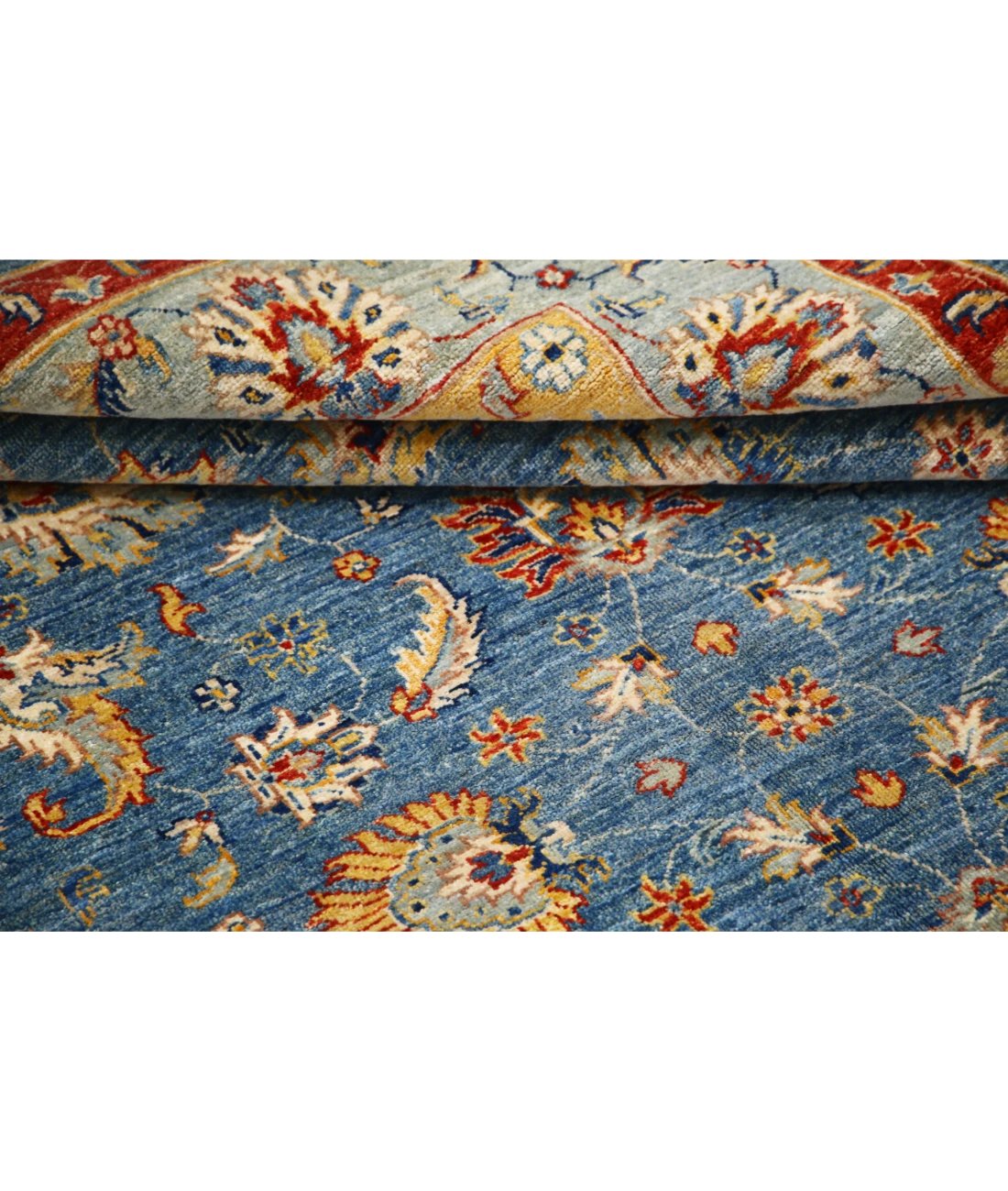 Ziegler 5'7'' X 8'2'' Hand-Knotted Wool Rug 5'7'' x 8'2'' (168 X 245) / Blue / Grey