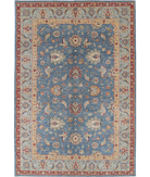 Ziegler 5'7'' X 8'2'' Hand-Knotted Wool Rug 5'7'' x 8'2'' (168 X 245) / Blue / Grey