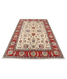 Ziegler 5'5'' X 7'11'' Hand-Knotted Wool Rug 5'5'' x 7'11'' (163 X 238) / Ivory / Red