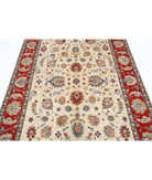 Ziegler 5'5'' X 7'11'' Hand-Knotted Wool Rug 5'5'' x 7'11'' (163 X 238) / Ivory / Red