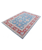 Ziegler 5'4'' X 7'9'' Hand-Knotted Wool Rug 5'4'' x 7'9'' (160 X 233) / Blue / Red