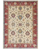 Ziegler 5'9'' X 7'9'' Hand-Knotted Wool Rug 5'9'' x 7'9'' (173 X 233) / Ivory / Red
