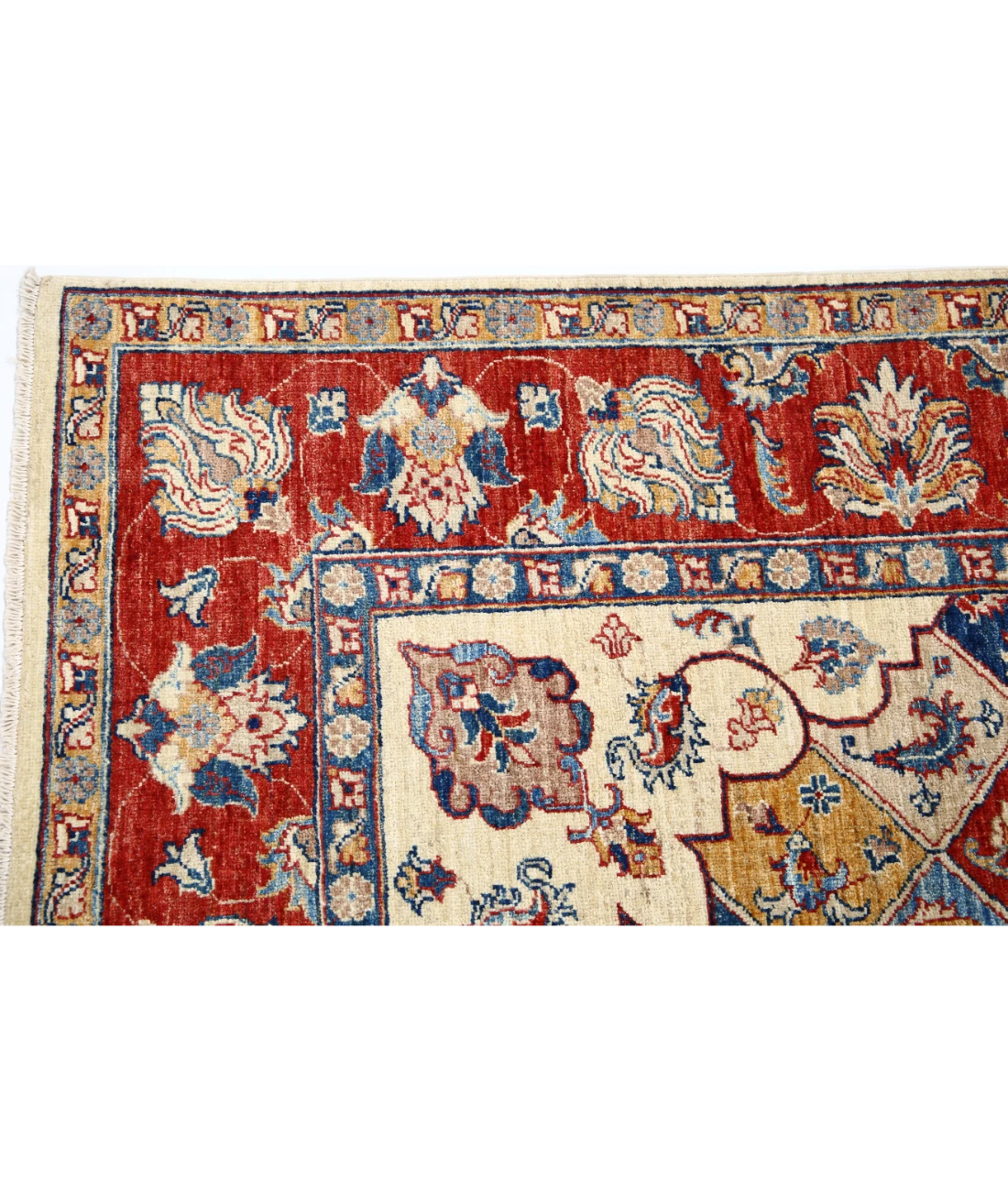 Ziegler 5'6'' X 7'10'' Hand-Knotted Wool Rug 5'6'' x 7'10'' (165 X 235) / Ivory / Red