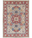 Ziegler 5'6'' X 7'10'' Hand-Knotted Wool Rug 5'6'' x 7'10'' (165 X 235) / Ivory / Red