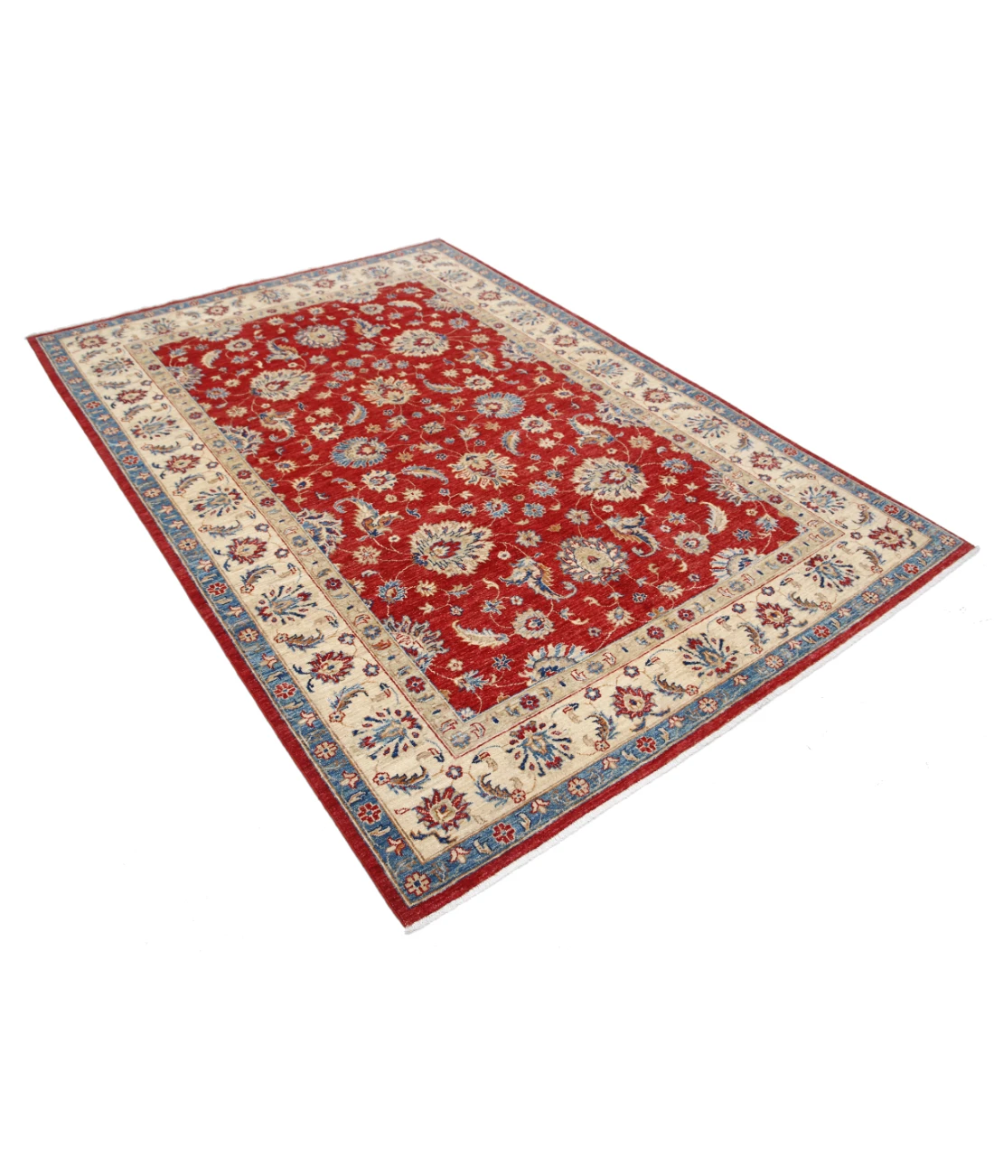 Ziegler 5'8'' X 8'0'' Hand-Knotted Wool Rug 5'8'' x 8'0'' (170 X 240) / Red / Ivory
