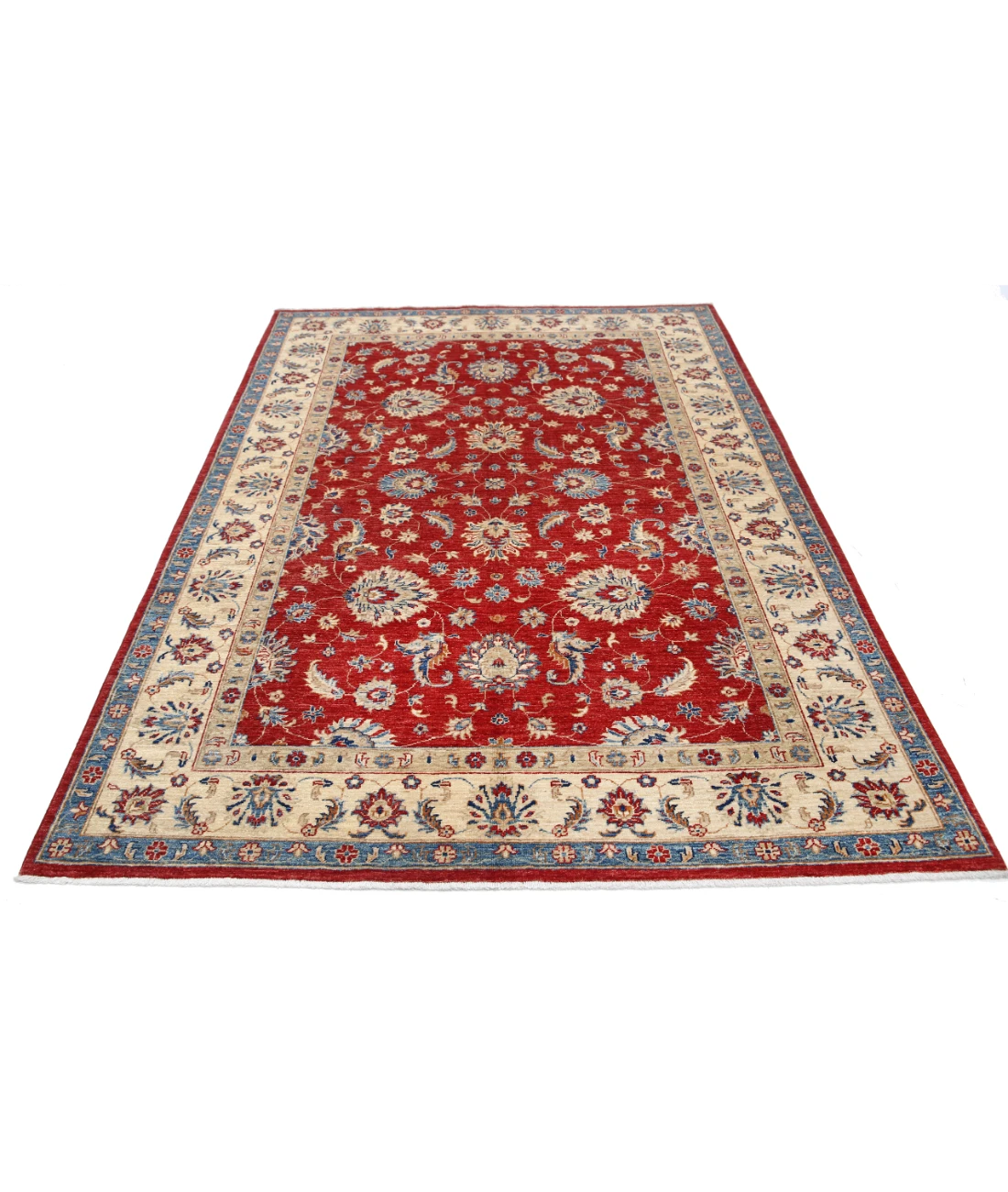 Ziegler 5'8'' X 8'0'' Hand-Knotted Wool Rug 5'8'' x 8'0'' (170 X 240) / Red / Ivory