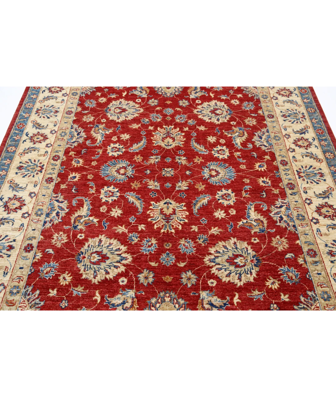 Ziegler 5'8'' X 8'0'' Hand-Knotted Wool Rug 5'8'' x 8'0'' (170 X 240) / Red / Ivory