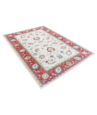 Ziegler 5'7'' X 7'4'' Hand-Knotted Wool Rug 5'7'' x 7'4'' (168 X 220) / Ivory / Red