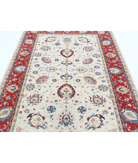 Ziegler 5'7'' X 7'4'' Hand-Knotted Wool Rug 5'7'' x 7'4'' (168 X 220) / Ivory / Red
