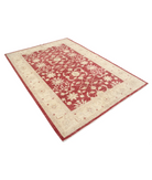 Ziegler 5'8'' X 7'10'' Hand-Knotted Wool Rug 5'8'' x 7'10'' (170 X 235) / Red / Ivory