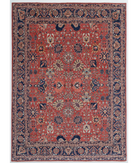 Hand Knotted Ziegler Wool Rug 9' 7" X 13' 5" 9' 7" X 13' 5" (292 X 409) / Rust / Blue