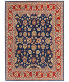 Hand Knotted Ziegler Wool Rug 9' 0" X 12' 2" 9' 0" X 12' 2" (274 X 371) / Blue / Red