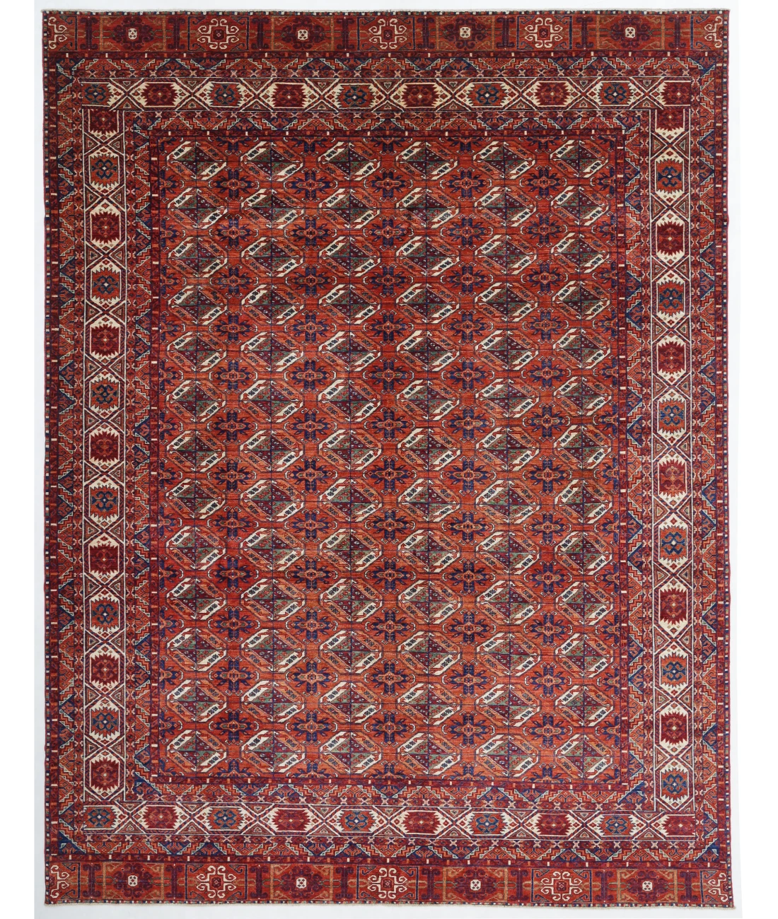 Hand Knotted Ziegler Wool Rug 10' 2" X 13' 3" 10' 2" X 13' 3" (310 X 404) / Red / Ivory