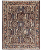 Hand Knotted Ziegler Wool Rug 9' 0" X 11' 8" 9' 0" X 11' 8" (274 X 356) / Brown / Ivory
