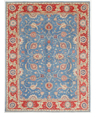 Hand Knotted Ziegler Wool Rug 9' 2" X 12' 0" 9' 2" X 12' 0" (280 X 366) / Blue / Red