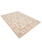 Hand Knotted Ziegler Wool Rug 6' 2" X 8' 10" 6' 2" X 8' 10" (188 X 269) / Ivory / Ivory