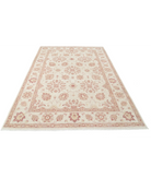 Hand Knotted Ziegler Wool Rug 6' 2" X 8' 10" 6' 2" X 8' 10" (188 X 269) / Ivory / Ivory