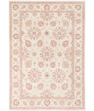 Hand Knotted Ziegler Wool Rug 6' 2" X 8' 10" 6' 2" X 8' 10" (188 X 269) / Ivory / Ivory