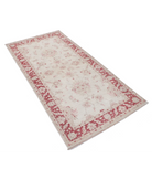 Hand Knotted Ziegler Wool Rug 3' 3" X 6' 5" 3' 3" X 6' 5" (99 X 196) / Ivory / Red