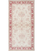 Hand Knotted Ziegler Wool Rug 3' 3" X 6' 5" 3' 3" X 6' 5" (99 X 196) / Ivory / Red