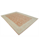 Hand Knotted Ziegler Wool Rug 8' 0" X 11' 2" 8' 0" X 11' 2" (244 X 340) / Orange / Ivory