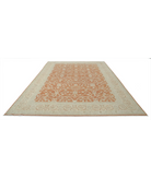 Hand Knotted Ziegler Wool Rug 8' 0" X 11' 2" 8' 0" X 11' 2" (244 X 340) / Orange / Ivory