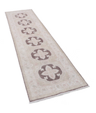 Hand Knotted Ziegler Wool Rug 2' 7" X 9' 8" 2' 7" X 9' 8" (79 X 295) / Brown / Ivory