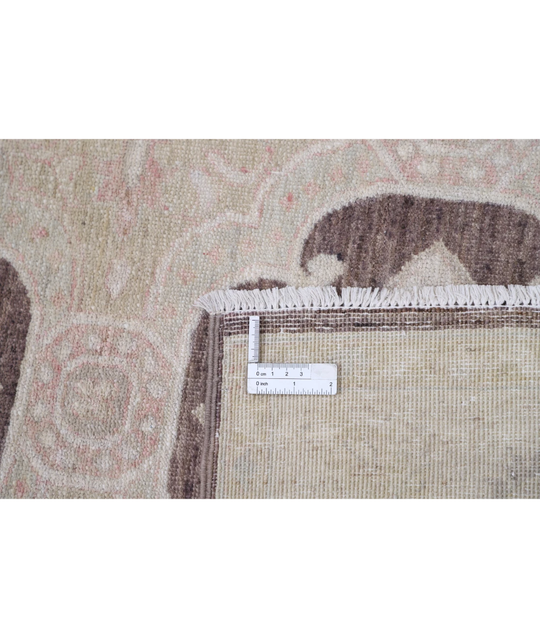 Hand Knotted Ziegler Wool Rug 2' 7" X 9' 8" 2' 7" X 9' 8" (79 X 295) / Brown / Ivory